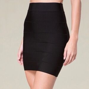 bebe- Black Pencil Bandage Mini Skirt (sz s) NWOT